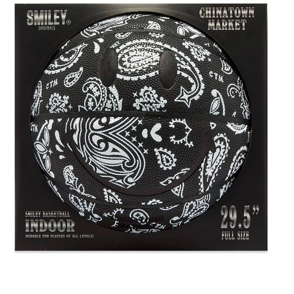 CHINATOWN MARKET PAISLEY SMILEY BASKETBALL - Picture 1 of 4